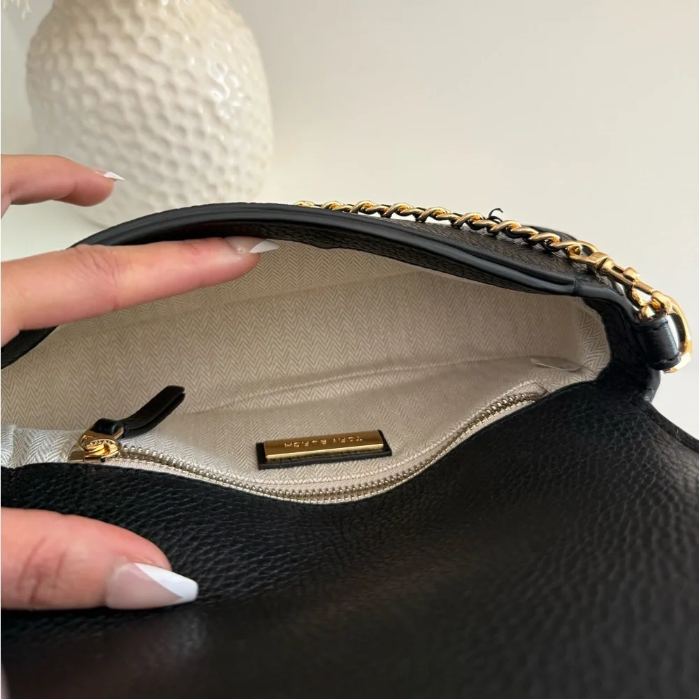 NWT Tory Burch Britten Convertible Leather Crossbody black 138772 ($525)